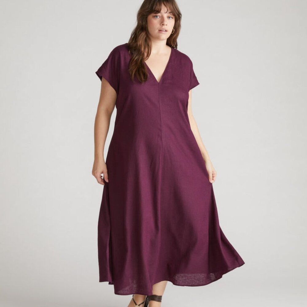 Universal Standard Purple Midi Dress